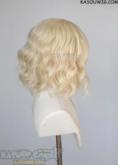 S-4 / SP17 light cream blonde loose beach waves lolita wig with bangs 35cm