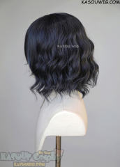 S-4 / SP03 deep blue loose beach waves lolita wig with bangs 35cm