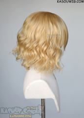 S-4 / KA011 Honey Butter Blonde loose beach waves lolita wig with bangs 35cm
