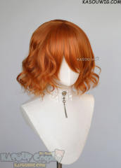 S-4 / KA021 burnt orange loose beach waves lolita wig with bangs 35cm