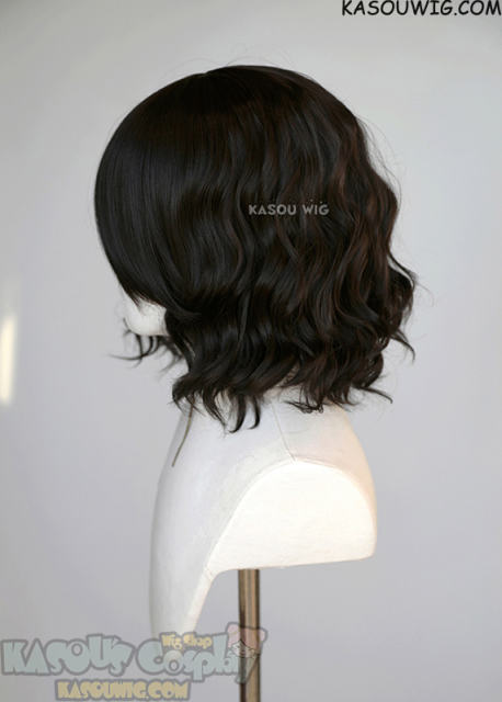 S-4 / KA031A natural black loose beach waves lolita wig with bangs 35cm