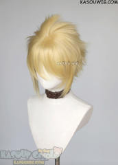 S-5 KA010 31cm/12.2" short light yellow blonde spiky layered cosplay wig