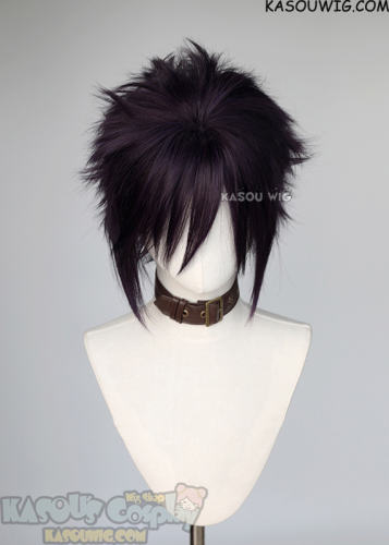 S-5 SP31 31cm/12.2" short deep purple spiky layered cosplay wig