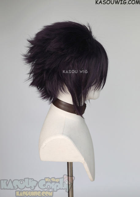 S-5  SP31 31cm/12.2" short deep purple spiky layered cosplay wig