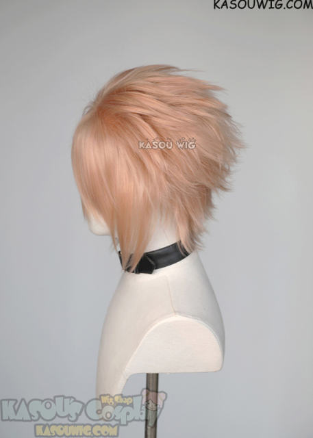 S-5 SP20 31cm/12.2" short peach pink spiky layered cosplay wig