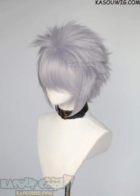 S-5 SP26 31cm/12.2" short silver lavender spiky layered cosplay wig
