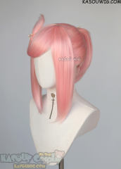 S-3 / KA033 light pink ponytail base wig with long bangs.