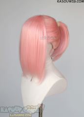 S-3 / KA033 light pink ponytail base wig with long bangs.