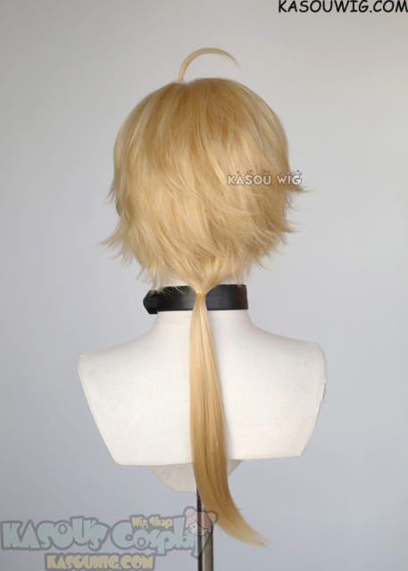 Genshin Impact Thoma blonde ponytail wig