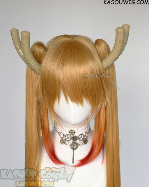 [Redesigned] Kobayashi san Chi No Maid Dragon Tohru blonde orange pink ombre cosplay wig