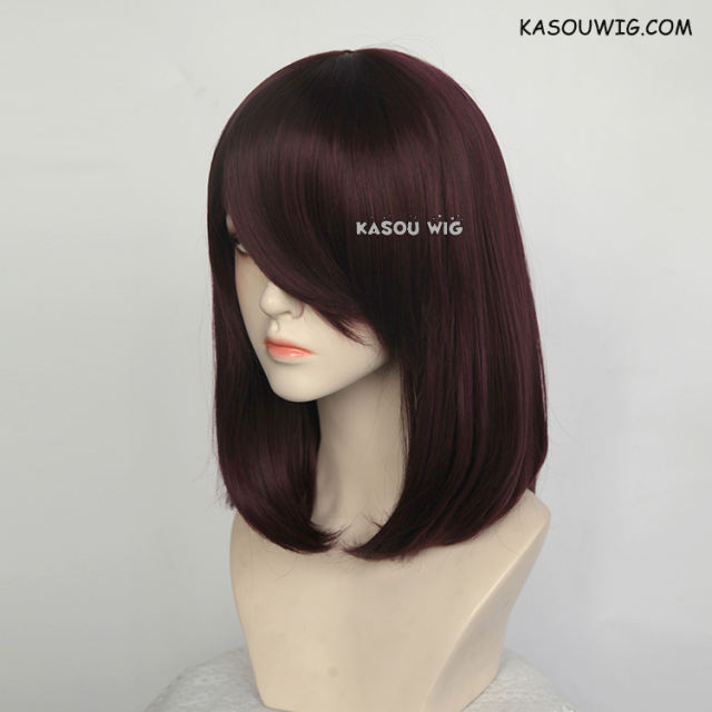 M-1/ KA058 dark reddish brown bob cosplay wig. shouder length lolita wig suitable for daily use