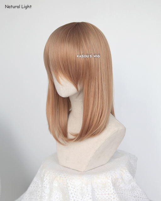 M-1/ KA023 caramel long bob cosplay wig. shouder length lolita wig suitable for daily use