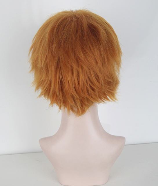 Genshin Impact Tartaglia Childe S-1/KA019 Short carrot orange layered wig, easy to style