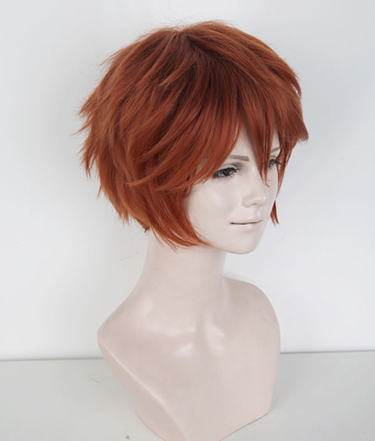 Given Mafuyu Sato S-1 / KA022 >>31cm / 12.2" short Copper Penny layered wig, easy to style,Hiperlon fiber