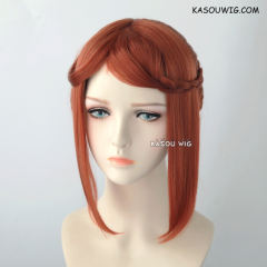 S-3 / KA022 Copper Penny ponytail base wig with long bangs.