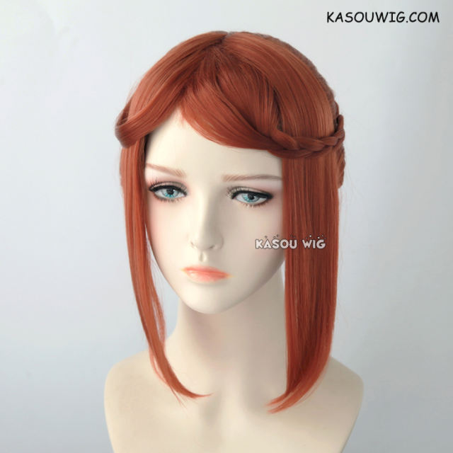 S-3 /  KA022 Copper Penny ponytail base wig with long bangs.