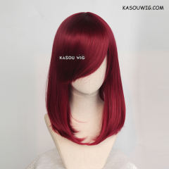 M-1/ KA043 Carmine red bob cosplay wig. shouder length lolita wig suitable for daily use