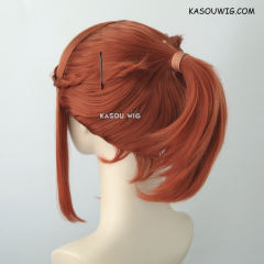 S-3 / KA022 Copper Penny ponytail base wig with long bangs.