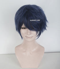 Tokyo Ghoul Kirishima Ayato S-1 / KA051>>31cm / 12.2" short navy blue layered wig, easy to style,Hiperlon fiber