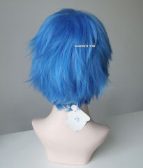 S-1 / KA048>>31cm / 12.2" short dodger blue layered wig, easy to style,Hiperlon fiber