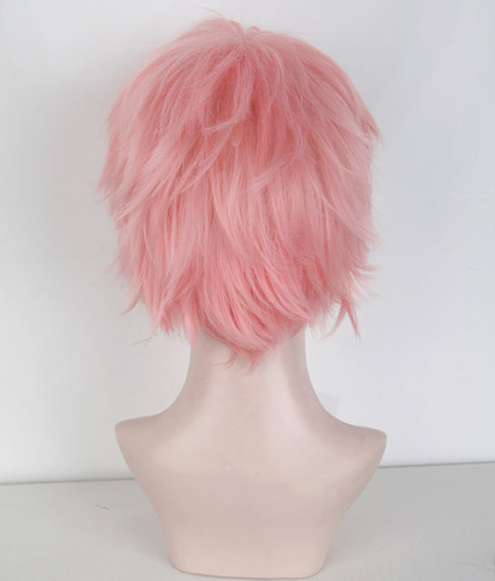 S-1 / KA033 >>31cm / 12.2" short light pink layered wig, easy to style,Hiperlon fiber