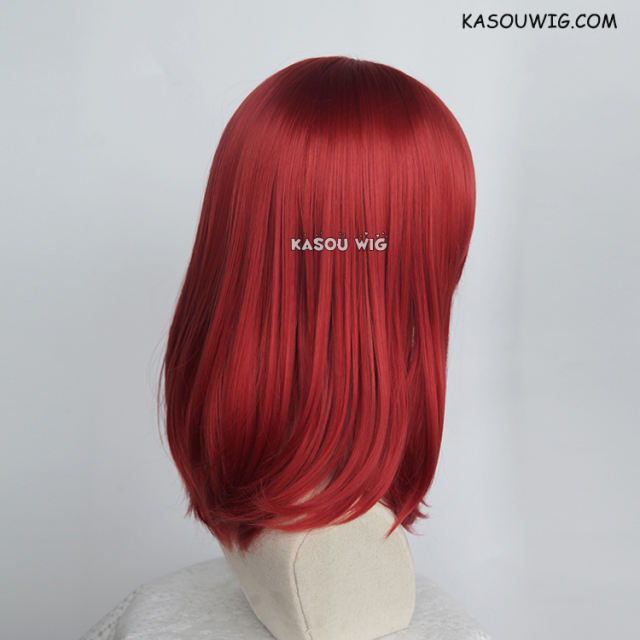 M-1/ KA042 apple red bob cosplay wig. shouder length lolita wig suitable for daily use