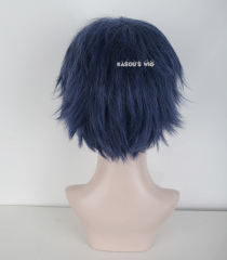 Tokyo Ghoul Kirishima Ayato S-1 / KA051>>31cm / 12.2" short navy blue layered wig, easy to style,Hiperlon fiber