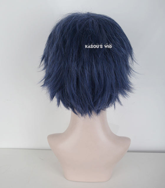 Tokyo Ghoul Kirishima Ayato S-1 / KA051>>31cm / 12.2"  short navy blue layered wig, easy to style,Hiperlon fiber