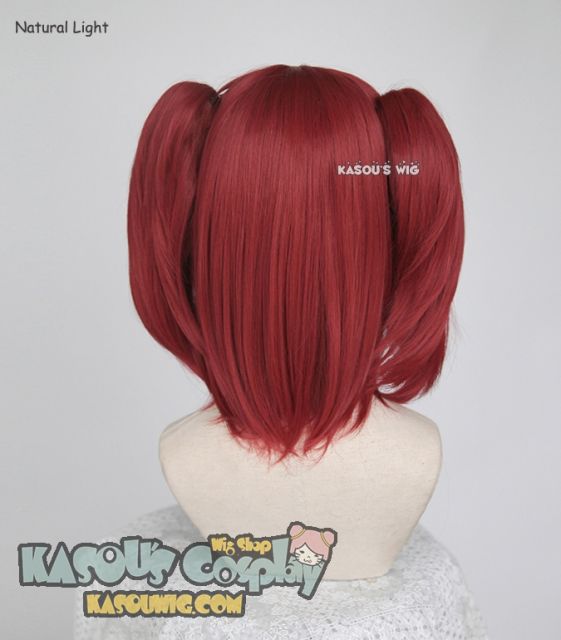 Love Live Sunshine . Aqours Kurosawa Ruby red pigtails cosplay wig