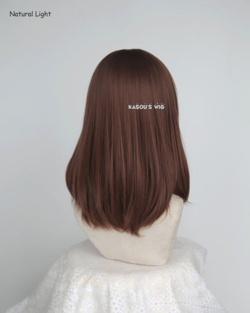 M-1/ KA026 Walnut Brown long bob cosplay wig. shouder length lolita wig suitable for daily use