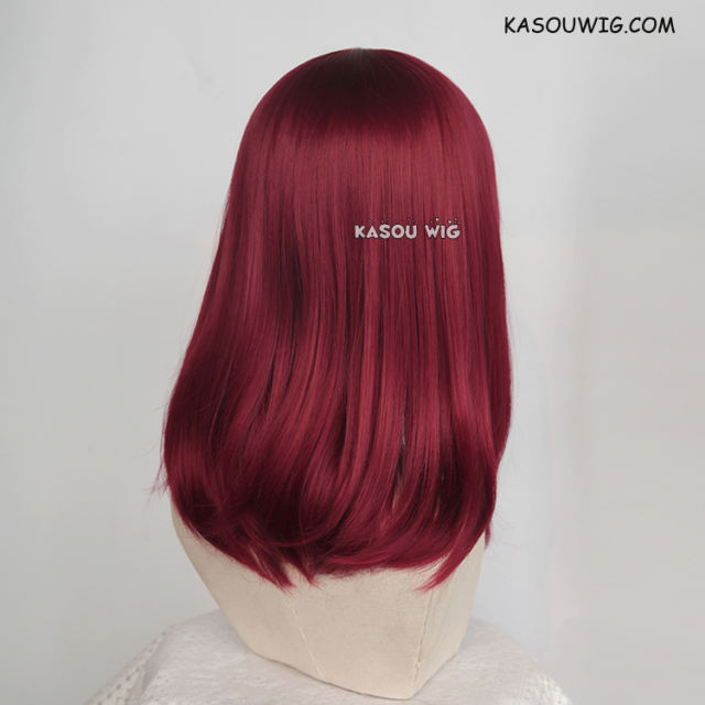 M-1/ KA043 Carmine red bob cosplay wig. shouder length lolita wig suitable for daily use