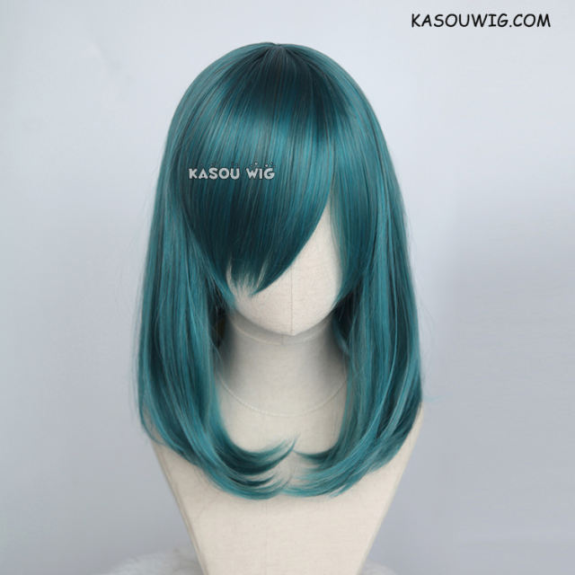 M-1/ KA064 dark green bob cosplay wig. shouder length lolita wig suitable for daily use