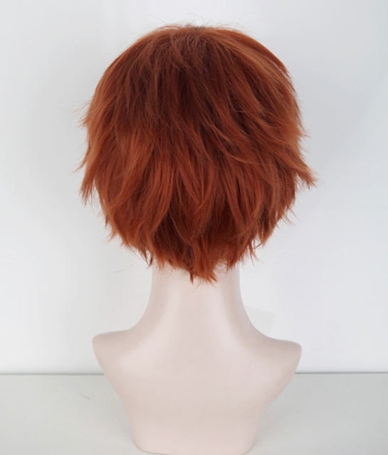 Given Mafuyu Sato S-1 / KA022 >>31cm / 12.2" short Copper Penny layered wig, easy to style,Hiperlon fiber