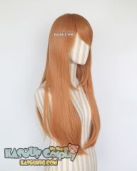 L-2 / SP19 pastel orange 75cm long straight wig . Tangle Resistant fiber