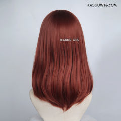 M-1/ KA044 Burnt umber red bob cosplay wig. shouder length lolita wig suitable for daily use
