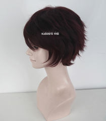S-1 / KA058>>31cm / 12.2" short dark reddish brown layered wig