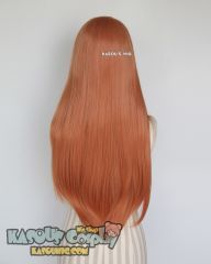 L-2 / SP15 pumpkin orange 75cm long straight wig . Tangle Resistant fiber