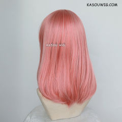 M-1/ KA036 rose pink long bob cosplay wig. shouder length lolita wig suitable for daily use