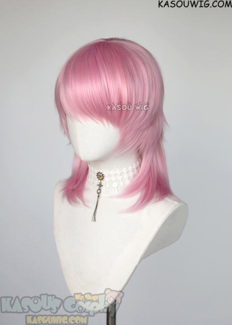 Tokyo Revengers Haruchiyo Sanzu pink layered medium length wig