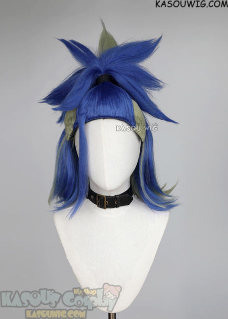 Pokémon Legends: Arceus Adaman blue green ponytail wig