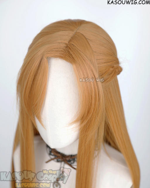 Sword Art Online SAO Asuna Yuuki orange 100cm long straight cosplay wig