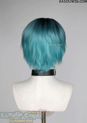 Ladybug wig black rooted short teal wig Luka Couffaine
