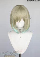 Arceus Irida greenish blonde bob wig with highlights