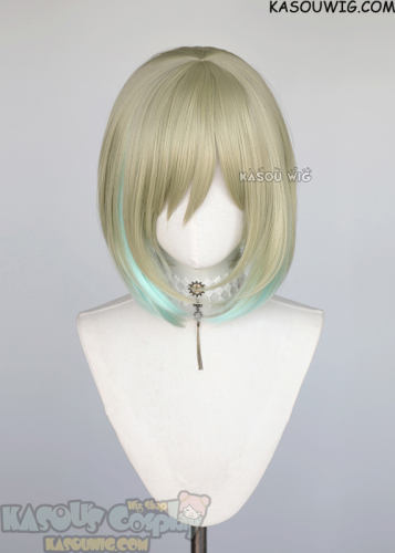 Pokémon Legends: Arceus Irida greenish blonde bob wig with highlights