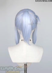 S-3 / KA054 light periwinkle ponytail base wig with long bangs.