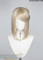 S-3 / KA006 light blonde ponytail base wig with long bangs