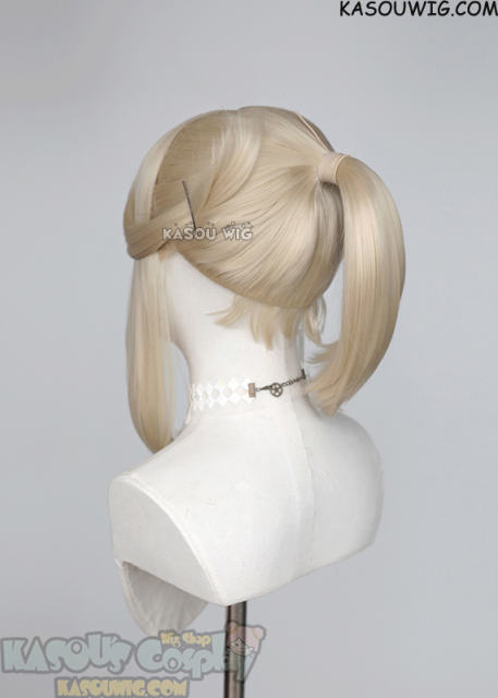 S-3 / KA006 light blonde ponytail base wig with long bangs