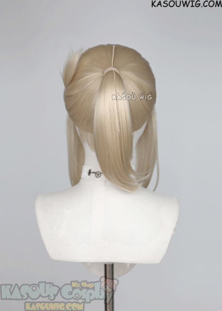 S-3 / KA006 light blonde ponytail base wig with long bangs