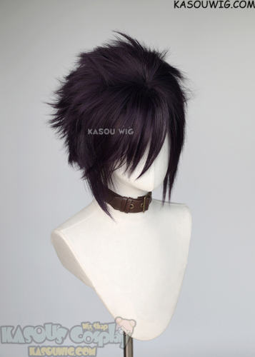 S-5 SP31 31cm/12.2" short deep purple spiky layered cosplay wig