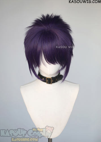 S-5 SP37 31cm/12.2" short indigo purple spiky layered cosplay wig